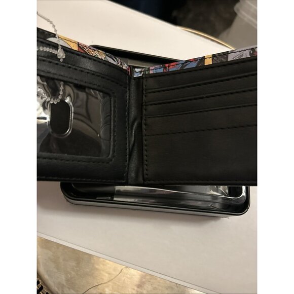 Marvel Men's Bifold Wallet Spiderman w/ collectors Tin comic style NWT red blue - Picture 5 of 15